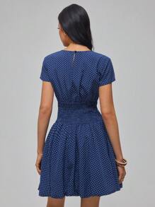 Roylia Women's Fashion Elegant Waist Cinching Mini Dress - Multicolor - View 2