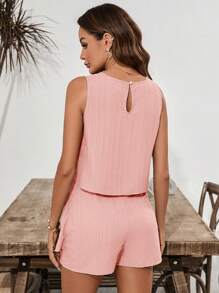 SHEIN Clasi 女士日常两件套服装 - 粉色 - 查看 2