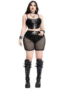Whyspr Casual Punk Rave Coachella Plus Size Leggings