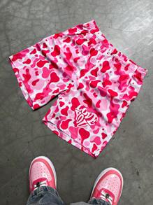 PAVTROS Men's Summer Casual & Holiday All-Over Print Elastic Waist Shorts - Multicolor - View 1