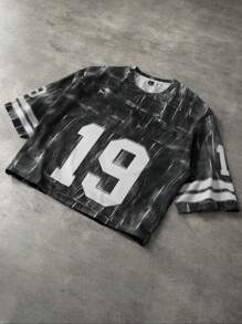 PAVTROS Manfinity Streetrush Sporty Print All-Over Short Sleeve Casual T-Shirt For Men - Multicolor - View 1