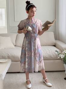 DAZY Tween Girls' Summer Fashionable Short Sleeve Dress - Multicolor - View 5