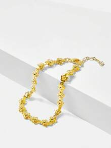 MOTF PREMIUM Pulsera con cadena de flor - Amarillo Oro - Ver 8