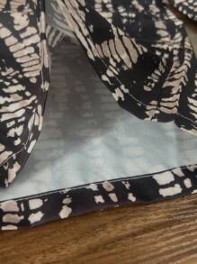 SHEIN LUNE 大码女式假日休闲随机印花裤 - 彩色 - 查看 3