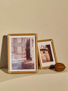 1Pc Plastic  Picture-Photo-Frame Vertical-Horizontal Tabletop Display Wall Mount For Home Decor Or Office Desk Family ,Table Decor, Dorm Essentials, Graduation Gift, Wedding Essentials - Multicolor - View 5
