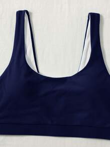 Swim Basics 女士夏季沙滩休闲比基尼上衣 - 藏蓝色 - 查看 5