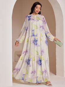Veilorie Women Arabian Style Long Dress, Fashionable For Summer, Modest - Multicolor - View 4