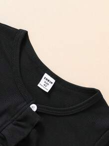 Elladie kids Bộ 3 chiếc áo len cardigan dài tay màu trơn cho nữ, phong cách tối giản, thích hợp mặc thường ngày vào mùa xuân và mùa hè - Nhiều màu - Xem 4