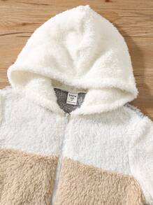 SHEIN Áo khoác nỉ có mũ, kiểu dáng thường ngày thoải mái cho bé trai, phù hợp cho đi học, mặc hàng ngày và mùa thu đông. - Xám - Xem 7