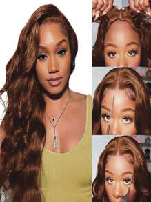 ALL READY WIG Pre Bleached Pre Plucked Pre-Cut Lace Melting Lace 5X5 Glueless Lace Closure Wig 100% Human Hair #4 Brown Body Wave 9AM HAIR - S4 - View 2