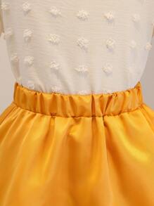 Luxus 2-teiliges Set für Tween-Mädchen, Satin Material, Gelb - Verschiedenfarbig - Übersicht 4