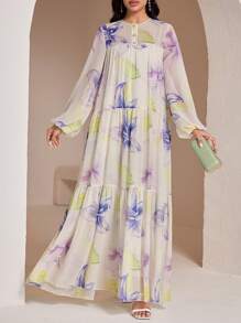 Veilorie Women Arabian Style Long Dress, Fashionable For Summer, Modest - Multicolor - View 6