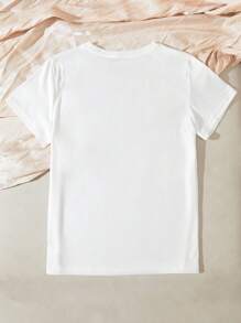 INAWLY Camiseta de mujer de manga corta con cuello redondo y estampado de dibujos animados vintage extravagante de la Y2K