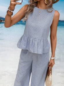 EMERY ROSE 女士日常两件套服装 - 藍色 - 查看 5