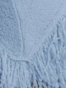 MUSERA Knitted Fitted Mini Sweater Skirt Fary Detail Hem Skirt Only Summer Vacation Holiday Spring Elegant Cute Ibiza Beach Festival Night Out Winter Chic - Blue - View 6