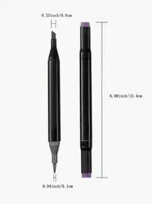 个性化 60/48/80/36/24 色双头丙烯颜料马克笔和水彩笔套装，专业动漫绘画设计美术用品返校 - 彩色 - 查看 9