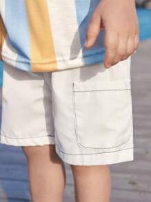 Joliand Joliand 2 Packs Young Boys Casual Sports College Street Cute Vacation Bardo Striped Polo Top And White Shorts Set Suitable For Kids Outfits Young Boy Clothes Back To School Boys Set Suitable For Birthday Parties, Evening Parties, Performances, Weddings, Baptisms, Opening Ceremonies Daily Suitable For Daily Use Suitable For School Suitable For Travel Suitable For Sports Suitable For Spring And Summer Seasons