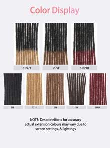 Boho Braids 4-14英寸 0.4厘米粗 10股 100% 真人发辫子接发 男女通用 钩针编织真人发无结辫子 - S1 - 查看 7