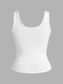 Slaydiva Multi-Pack Basic Slip Cami Top, Narrow Ribbed V-Neck Tank For Women, Black & White, Casual