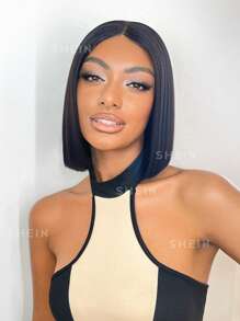 4x4 短款波波头蕾丝前部真人发假发透明蕾丝闭合预拔假发女士 - SNatural - 查看 2