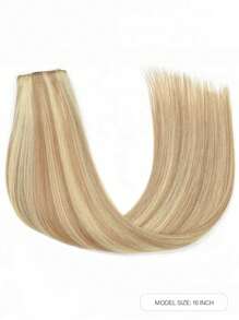 16 英寸隐形鱼线 4 夹式假发 真人发片 直发 女士适用 100 克夹式接发 - S27/613 - 查看 2