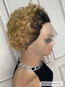 1B27 6inch Pixie Cut Wig Human Hair 13x1 Lace Frontal Wigs Human Hair Short Wig - S1/27 - View 2