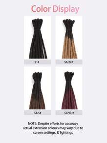 100% 真人发丝预绕顶部辫子接发永久性辫子，男女皆宜（8-14 英寸）钩编真人发丝无结辫子波西米亚风辫子 - S1/5 - 查看 7