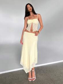 Aloruh Trang phục hai mảnh dành cho phụ nữ mặc hàng ngày - Màu vàng - Xem 1