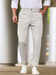 Calvornis 男士纯色时尚裤子，适合夏季、秋季