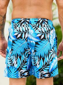 Manfinity KASUA Men's Fashion Beach Shorts, Suitable For Summer - Blue - View 2