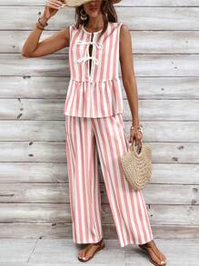 Breezaya Women Two Pieces Outfits For Daily Wear - Pink - View 3