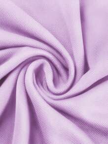 Men's Button-Up Collar POLO Shirt, Shield Print Short Sleeve Top - Mauve Purple - View 4