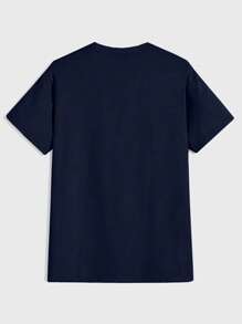 RueChic T-shirt à col rond à manches courtes imprimé ours décontracté pour hommes, été