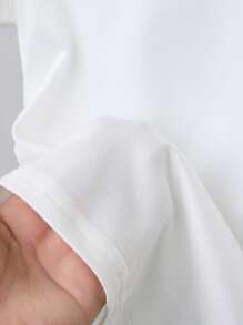 INAWLY Women's Plain Short Sleeve Round Neck T-Shirt, Fashionable For Summer
