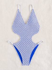 Swim Vcay Neuer Sommer Damen Einteiler Badeanzug mit verstellbaren Trägern, Doppelstoff, einzigartiges Mesh-Seitenschlitz Design