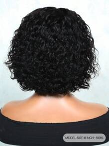 Water Wave Headband Wig Short Human Hair Wigs With Head Band  Affordable Hair Replacement Headbands Wig Ready Wear To Go Daily Use Natural Black Color - Natural Black - View 8