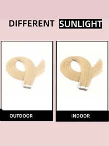 20pcs Straight 613 Human Hair Tape In Hair Extension Human Tape Ins 50G Blonde Color Hair Extensions For Halloween Costumes