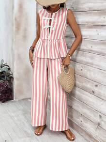 Breezaya Women Two Pieces Outfits For Daily Wear - Pink - View 1