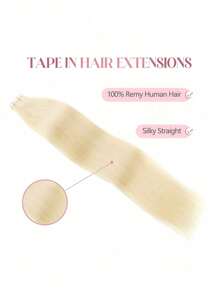 20pcs Straight 613 Human Hair Tape In Hair Extension Human Tape Ins 50G Blonde Color Hair Extensions For Halloween Costumes