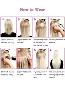 160 piezas de extensiones de cabello humano rectas tipo U-Tip de alta calidad con queratina para mujeres principiantes, fáciles de usar, extensiones de cabello color marrón - S4 - Ver 7