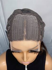 4*1 T-Part Lace Short Straight Colored Human Hair Wig - S1/30 - View 7