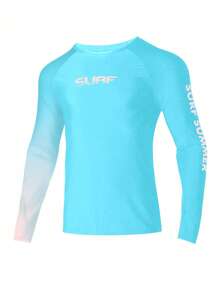 Surfspeed Men's Letter Print Raglan Sleeve Surfing T-Shirt - Multicolor - View 1