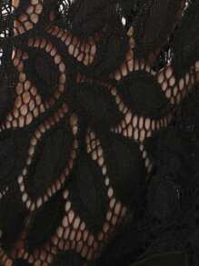 EMERY ROSE 大码休闲日常时尚蕾丝拼布口袋哈伦裤