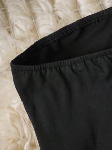 Calvaya Elegante abito da donna con spalle scoperte e fiocco