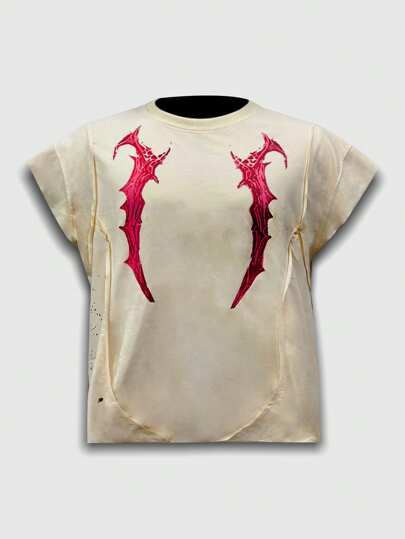 Anime سترة صدر رجالية كاجوال بتصميم متنوع بقطع ملونة بدون أكمام