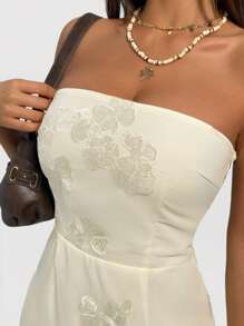 EgrlEra Women's Sexy And Elegant Jacquard Tube Dress