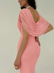 Aloruh Vestido largo de unicolor para mujer, de moda para el verano
