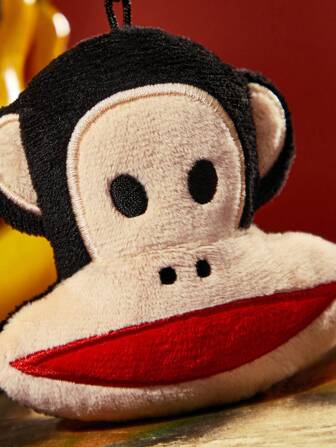 Paul Frank X SHEIN 1 pieza Lindo llavero de peluche con diseño de mono, se puede colgar en bolsos o llaves