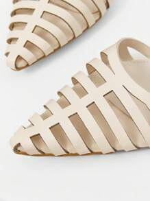 MOTF PREMIUM WOMEN'S POINTED TOE HOLLOW-OUT COMFORTABLE FLATS - Beige - View 6