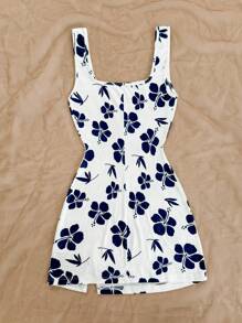 Soleia Vestido mini de mujer con escote, moda sin mangas adecuado para el verano - Multicolor - Ver 2